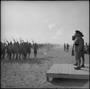 NZ units being reviewed by General Freyberg in Egypt