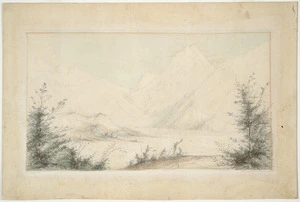 Norman, Edmund, 1820-1875 :Mount Cook & Hooker Glaciers. [ca 1870].