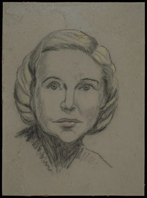 Artist unknown :[Portrait of Anna Kavan. 1940s?]
