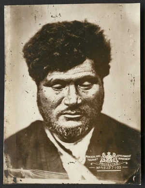 NZ Government Tourist Department (Wellington) :Portrait of unidentified Maori man