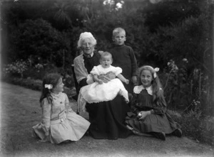 Sarah Ann Gifford with grandchildren