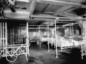 Hospital beds on board the Maheno