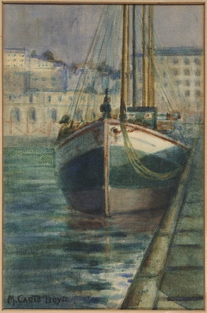 Lloyd, May Carte, fl 1900 :[Ship in Oriental Bay. ca 1900].