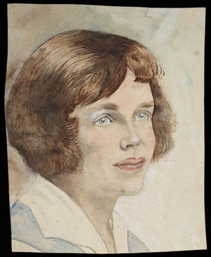 [Wilkinson, Iris Guiver?], 1906-1939 :[Self-portrait. Robin Hyde. ca 1937]