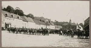 New Zealand mounted troops in Hucqueliers, France