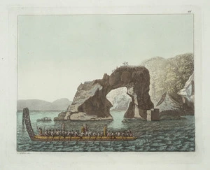[Sporing, Herman Diedrich], 1733-1771 :[A fortified town or village called an hippah built on a perforated rock. 1810-1830]. [Plate no] 66.