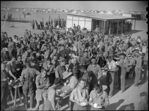 New Zealand troops at Tahag transit camp on their return from Greece