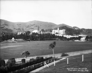 View of Basin Reserve, Wellington across from western bank