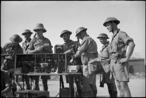 Members of Divisional Signals with equipment brought out from Greece