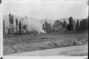 German dive bomber shot down by Div Cav patrol during withdrawal in Greece