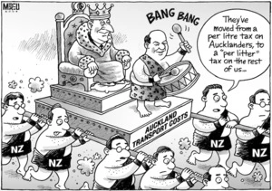 "They've moved from a per litre tax on Aucklanders, to a 'per litter' tax on the rest of us..." 18 March 2009