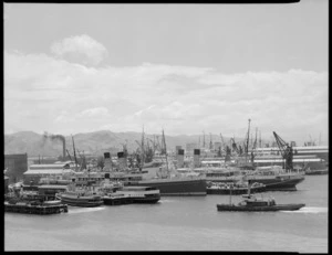 Ships, Wellington wharves