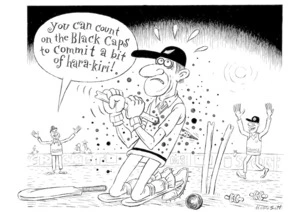 "You can count on the Black Caps to commit a bit of hara-kiri!" 24 March, 2009