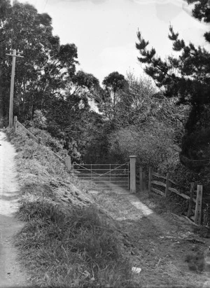 Side entrance gate to Highland Park estate, Wadestown, Wellington