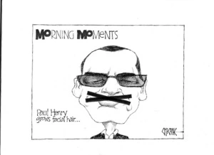 MOrning MOments. Paul Henry grows facial hair. 30 March 2009