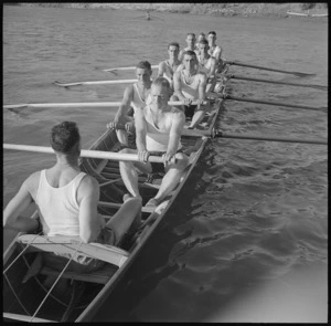 2 NZEF rowing eight that defeated the Cairo River Club representative eight