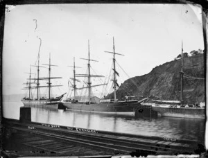 Ships Wild Deer, Fernglen and Camille, docked at Port Chalmers