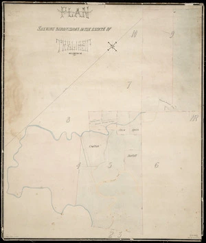 Park, Robert George, fl 1881 :Plan showing subdivisions in the estate of Trelissic, Wellington, NZ. [ms map]. Rob. Geo. Park, G E Survr. 1881.