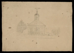 Medley, Edward Shuttleworth, 1838-1910 :[Study of house with weather-vane. ca 1854]