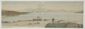[Doubleday, William or John], fl 1880s :Lake Taupo, New Zealand. Taupo, April 15th 1885. Ruapehu 9000 ft, Tongariro 7000 ft.