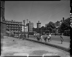 Cathedral Square, Christchurch - Photograph taken by E Woollett