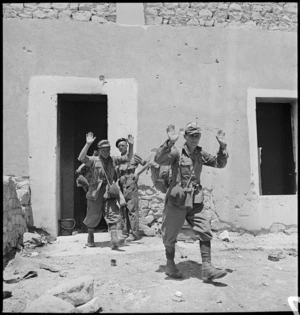 Italian soldiers surrendering, Tunisia - Photograph taken by M D Elias