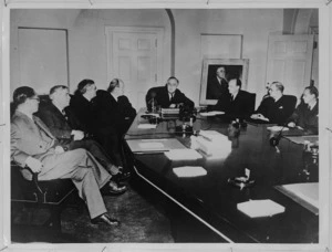 Meeting of the new Pacific War Council, during World War II, Washington, DC, United States