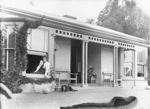 Miss Macandrew at Colinswood (House), Macandrew Bay, Dunedin