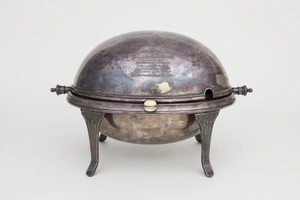 [Maker unknown :Silver-plated tureen, inscribed and] presented to Joseph Lowthian Wilson on his journalistic jubilee, [from the staff of the Christchurch Press, 13 August, 1913]