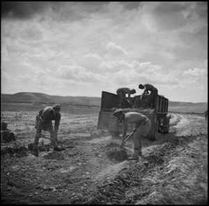 New Zealand Engineers road making in Syria - Photograph taken by H Paton