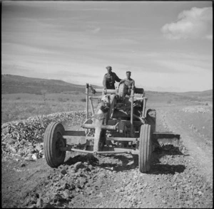 New Zealand Engineers road making in Syria - Photograph taken by H Paton
