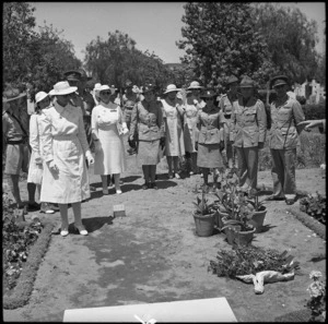 2 NZEF group at the Old Cairo Cemetery, Anzac Day - Photograph taken by M D Elias