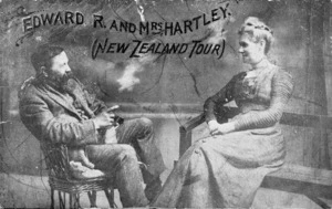 [Postcard]. Edward R and Mrs Hartley (New Zealand tour). "Maoriland Worker" series no. 1 [1900-1910]