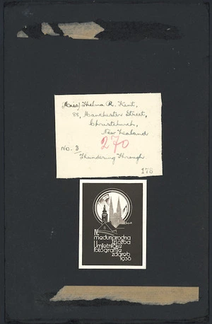 Label from photographic exhibition held in Zagreb 1936