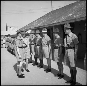 Officers parade for the Duke of Gloucester at Maadi, World War II
