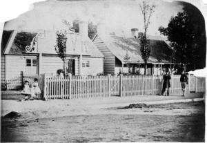 Pioneer wooden cottages, Cuba Street, Wellington