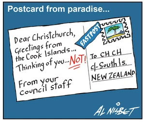 Nisbet, Alistair, 1958- :Postcard from paradise 16 February 2012