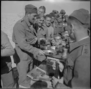 Christmas dinner for NZ Division, newly out of action, Egypt