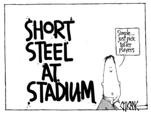 Winter, Mark 1958- :Short steel at stadium. 25 February 2012