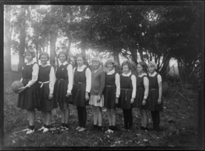 Girls' basketball team, Twyford, Hawkes Bay District