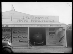 Business of J G Martin, motor upholsterer, Heretaunga Street, Hastings