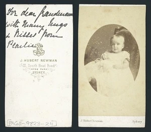 Unidentified baby - Photograph taken by John Hubert Newman