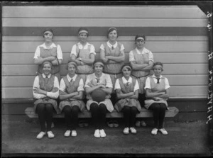 Havelock North "A" basketball team in uniforms, Hawke's Bay District