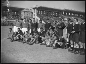 NZEF and Rest of Egypt rugby football teams at Alexandria, Egypt