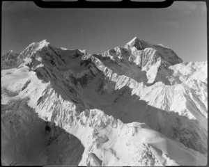 Mountain's Cook and Tasman on the left, Westland