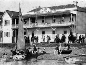 Regatta Day at Russell, showing the Duke of Marlborough Hotel
