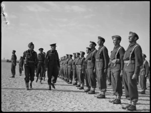 General Auchinleck inspects 6 NZ Infantry Brigade at Maadi, World War II
