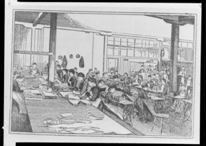 Women sewing in a clothing factory