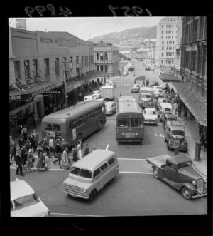 Traffic in Mercer Street, Wellington