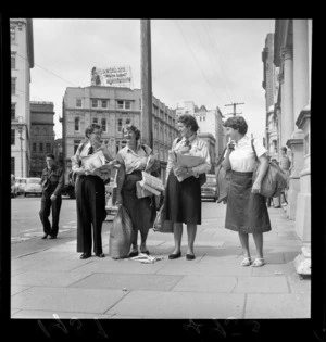 Posties with their bags ready to deliver Christmas mail, Wellington